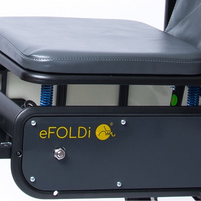 Close-up of the eFOLDi Explorer scooter seat