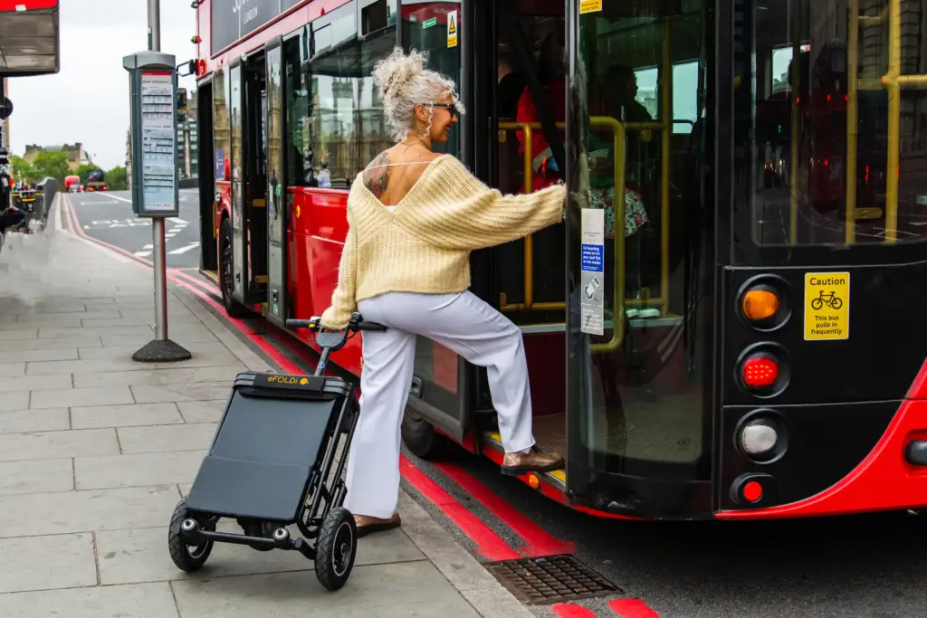 lady on the bus