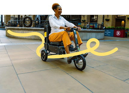 Lady on scooter